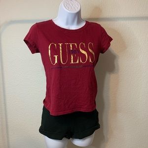 Maroon Guess Tee Shirt